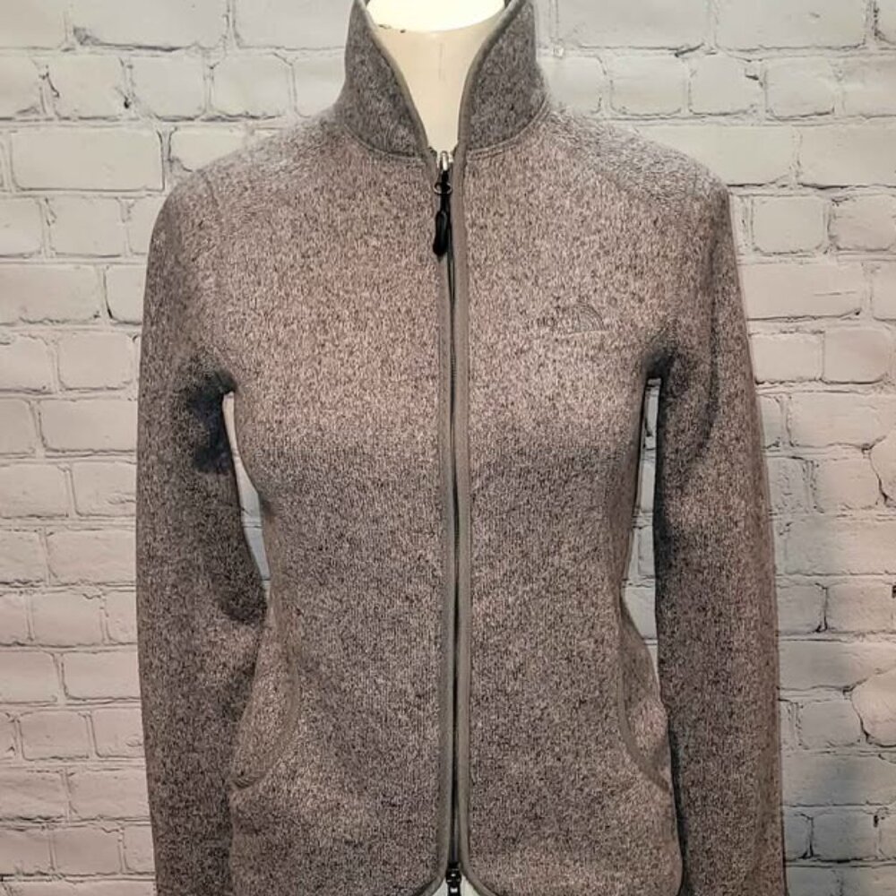 The North Face Jacket Women's Gray Full Zip Lofted Fleece
